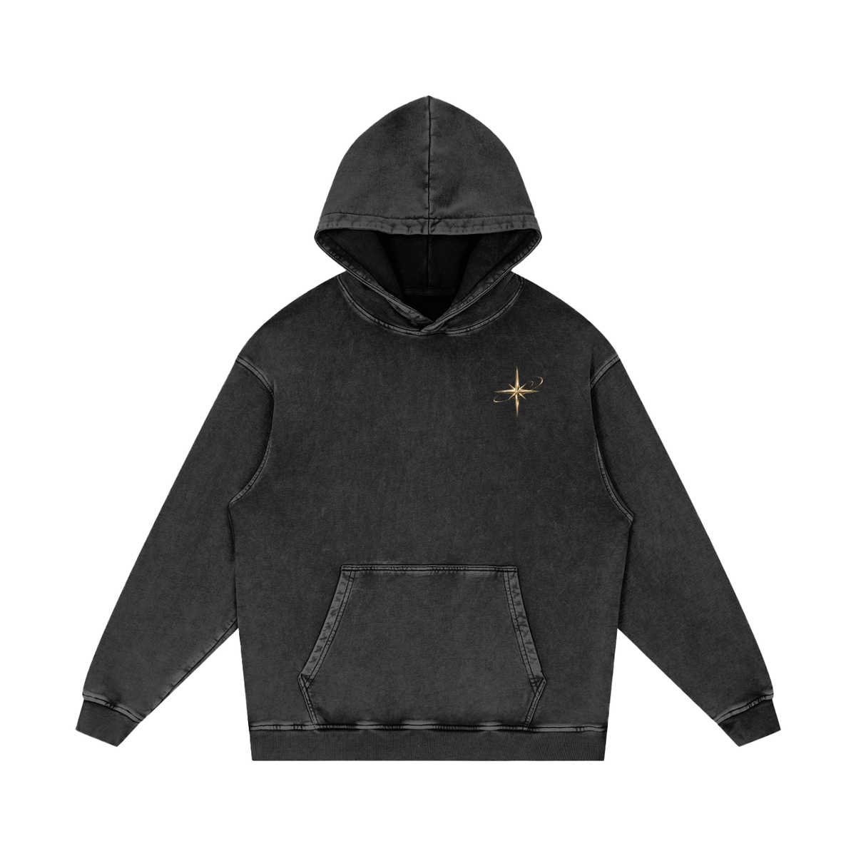 Snow Washed Loose Cotton Smarter Places Hoodie