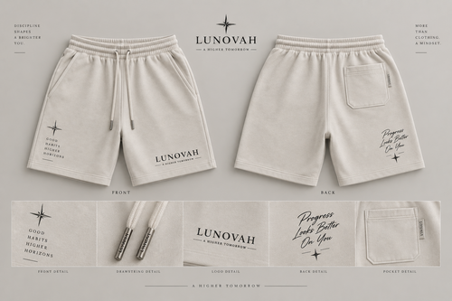 Lunovah Cream Shorts Orbital