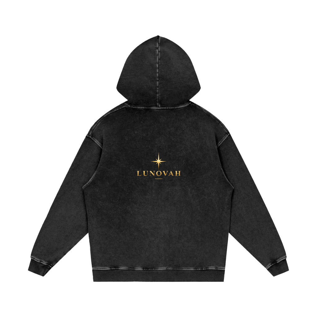 Snow Washed Loose Cotton Smarter Places Hoodie
