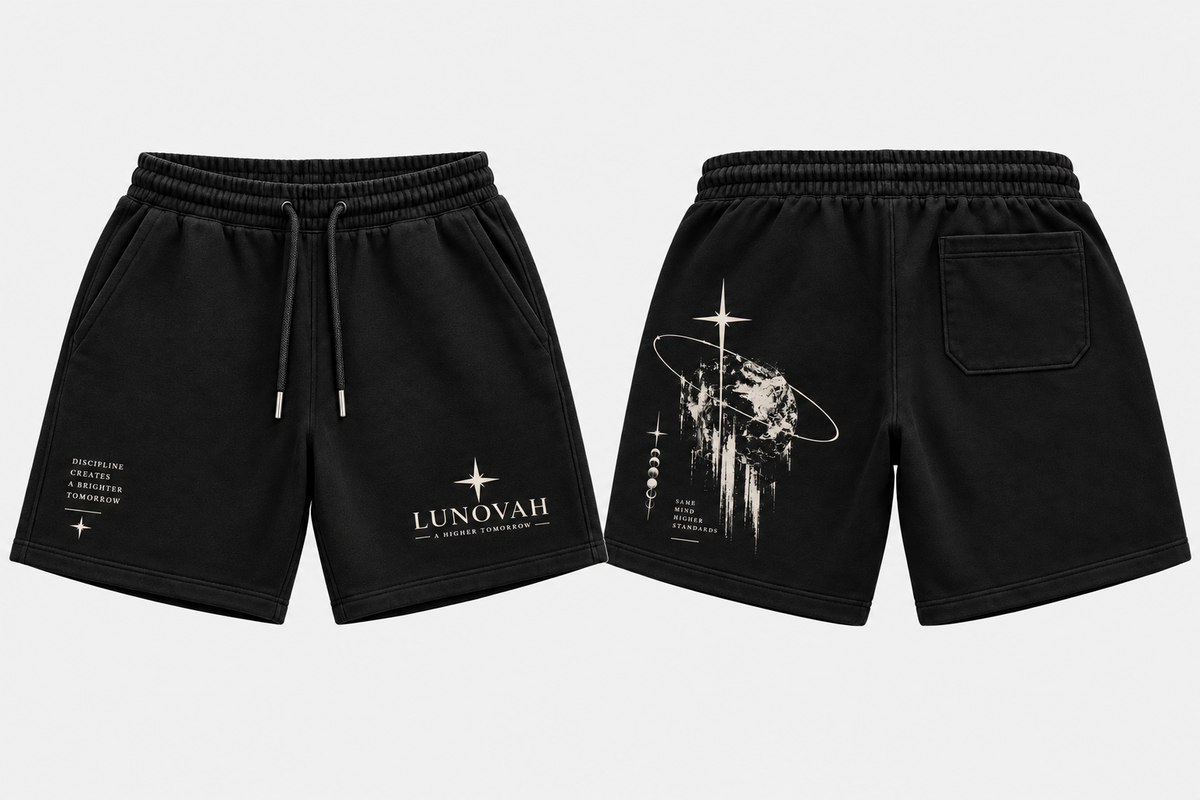 Lunovah Orbital Graphic Shorts