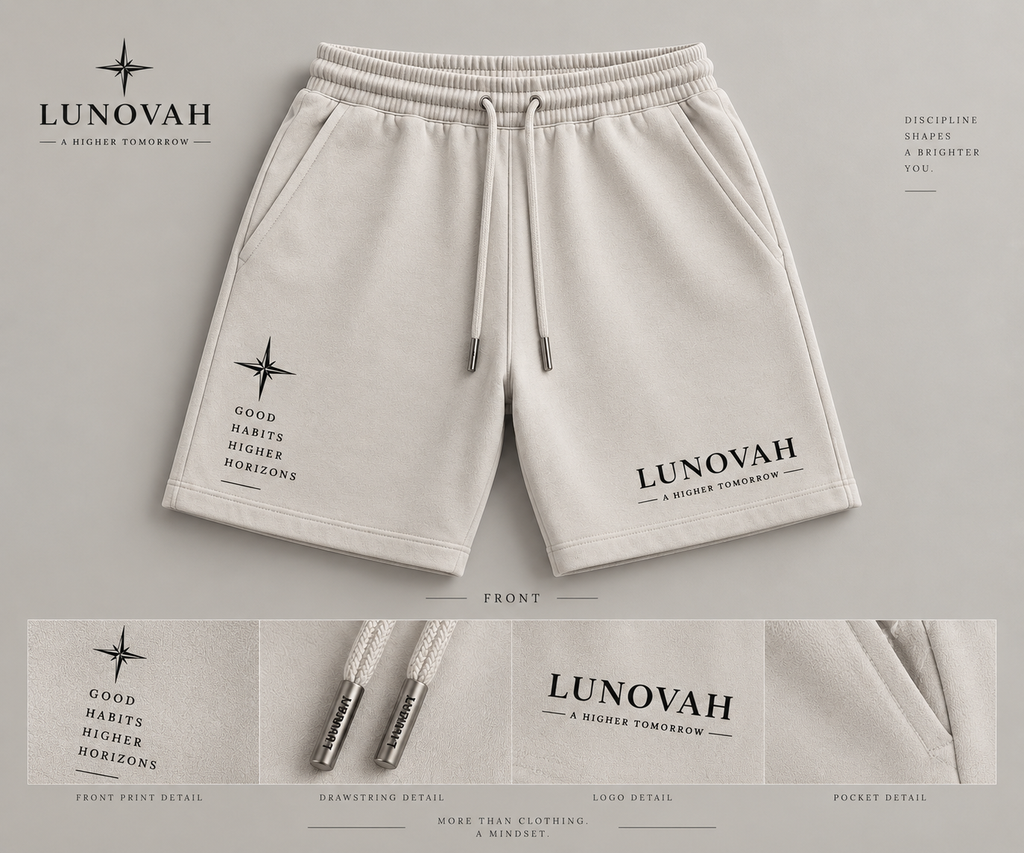 Lunovah Cream Shorts Orbital