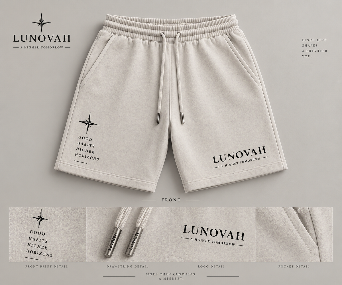 Lunovah Cream Shorts Orbital